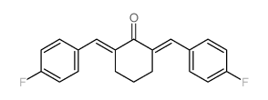 2,6-bis[(4-fluorophenyl)methylidene]cyclohexan-1-one结构式