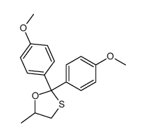 2,2-bis(4-methoxyphenyl)-5-methyl-1,3-oxathiolane结构式