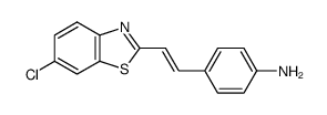 4-[trans-2-(6-chloro-benzothiazol-2-yl)-vinyl]-aniline结构式