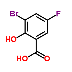 3-Bromo-5-fluoro-2-hydroxybenzoic acid结构式