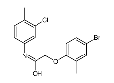 2-(4-Bromo-2-methylphenoxy)-N-(3-chloro-4-methylphenyl)acetamide结构式