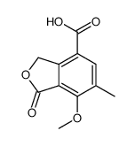 7-methoxy-6-methyl-1-oxo-3H-2-benzofuran-4-carboxylic acid结构式