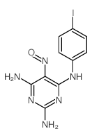 Pyrimidine, 2,4-diamino-6-(p-iodoanilino)-5-nitroso- Structure