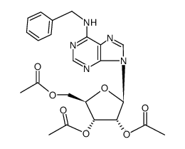 tri-O-acetyl-N6-benzyl-adenosine结构式