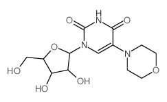 Uridine,5-(4-morpholinyl)- (9CI) Structure