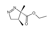 (+-)-3,4t-dimethyl-4,5-dihydro-3H-pyrazole-3r-carboxylic acid ethyl ester Structure