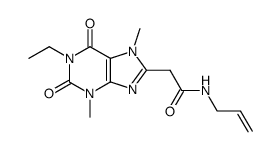 N-allyl-2-(1-ethyl-3,7-dimethyl-2,6-dioxo-2,3,6,7-tetrahydro-1H-purin-8-yl)-acetamide结构式