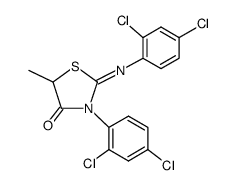 2-(2',4'-dichloro)phenylimino-3-(2',4'-dichloro)phenyl-5-methyl-4-thiazolidinone Structure