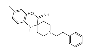 4-(4-methylanilino)-1-(2-phenylethyl)piperidine-4-carboxamide结构式