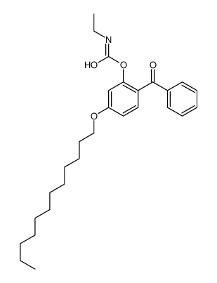 (2-benzoyl-5-dodecoxyphenyl) N-ethylcarbamate结构式