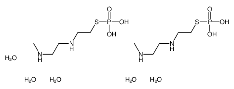 2-[2-(methylamino)ethylamino]ethylsulfanylphosphonic acid,pentahydrate Structure