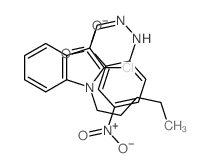 1H-Indole-3-carboxaldehyde,2-chloro-1-pentyl-, 2-(2,4-dinitrophenyl)hydrazone Structure