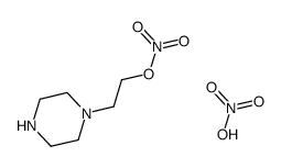 nitrooxy(2-piperazinylethyl)dihydrogennitrate Structure