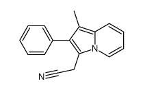 2-(1-methyl-2-phenylindolizin-3-yl)acetonitrile Structure