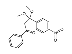 3,3-dimethoxy-3-(4-nitro-phenyl)-1-phenyl-propan-1-one结构式