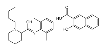 1-butyl-N-(2,6-dimethylphenyl)piperidine-2-carboxamide,3-hydroxynaphthalene-2-carboxylic acid结构式