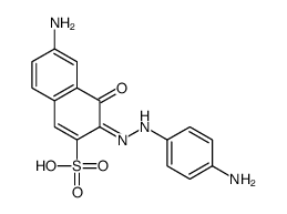 6-amino-3-[(4-aminophenyl)azo]-4-hydroxynaphthalene-2-sulphonic acid结构式