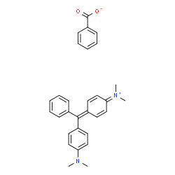 [4-[alpha-[4-(dimethylamino)phenyl]benzylidene]cyclohexa-2,5-dien-1-ylidene]dimethylammonium benzoate structure