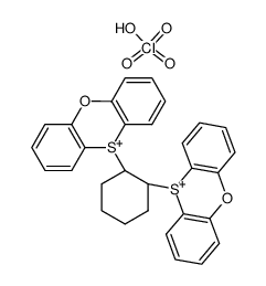 perchloric acid, 10,10'-(cyclohexane-1,2-diyl)bis(10H-phenoxathiin-10-ium) salt结构式