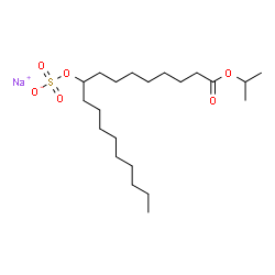 sodium 1-isopropyl 9(or 10)-(sulphonatooxy)octadecanoate Structure