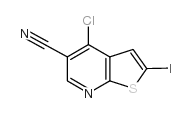 4-chloro-2-iodothieno[2,3-b]pyridine-5-carbonitrile结构式