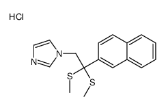 1-[2,2-bis(methylsulfanyl)-2-naphthalen-2-ylethyl]imidazole,hydrochloride结构式