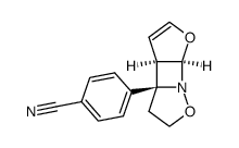 4-((3aR,3bR,6aR)-2,3,3b,6a-tetrahydro-3aH-furo[3',2':3,4]azeto[1,2-b]isoxazol-3a-yl)benzonitrile Structure