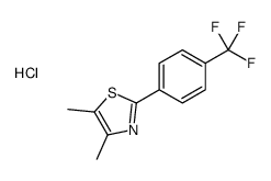 4,5-dimethyl-2-[4-(trifluoromethyl)phenyl]-1,3-thiazole,hydrochloride结构式