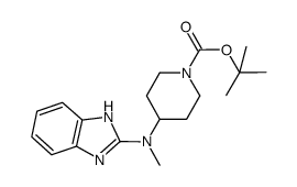 4-[N-(1H-benzimidazole-2-yl)-N-methylamino]piperidine-1-carboxylic acid tert-butyl ester Structure