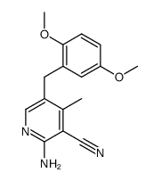 2-amino-3-cyano-4-methyl-5-(2,5-dimethoxybenzyl)pyridine结构式