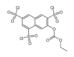 7-ethoxycarbonyloxy-naphthalene-1,3,6-trisulfonyl chloride结构式