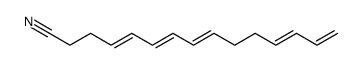 (4E,6E,8E,12E)-pentadeca-4,6,8,12,14-pentaenenitrile结构式