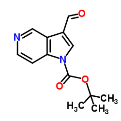 TERT-BUTYL 3-FORMYL-1H-PYRROLO[3,2-C]PYRIDINE-1-CARBOXYLATE结构式