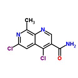 4,6-Dichloro-8-methyl-1,7-naphthyridine-3-carboxamide Structure