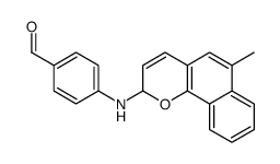 4-[(6-methyl-2H-benzo[h]chromen-2-yl)amino]benzaldehyde结构式