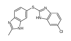 6-chloro-2-[(2-methyl-3H-benzimidazol-5-yl)sulfanyl]-1H-benzimidazole Structure