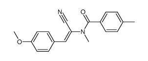 N-[(E)-1-Cyano-2-(4-methoxy-phenyl)-vinyl]-4,N-dimethyl-benzamide结构式