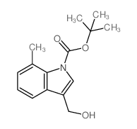 1-Boc-3-羟基甲基-7-甲基吲哚结构式