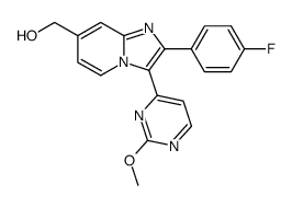 [2-(4-Fluoro-phenyl)-3-(2-methoxy-pyrimidin-4-yl)-imidazo[1,2-a]pyridin-7-yl]-methanol结构式