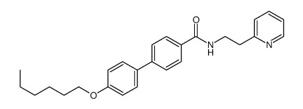 4-(4-hexoxyphenyl)-N-(2-pyridin-2-ylethyl)benzamide结构式