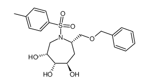 7-benzyloxymethyl-1-(4-methylphenylsulfonyl)-azepane-3,4,5-triol Structure