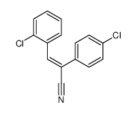 (Z)-3-(2-chlorophenyl)-2-(4-chlorophenyl)prop-2-enenitrile结构式