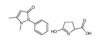 5-oxo-L-proline, compound with 1,2-dihydro-1,5-dimethyl-2-phenyl-3H-pyrazol-3-one (1:1) Structure