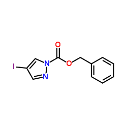 Benzyl 4-iodo-1H-pyrazole-1-carboxylate结构式