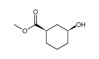 (+/-)-methyl cis-3-hydroxycyclohexanecarboxylate结构式