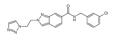 N-(3-Chlorobenzyl)-2-[2-(1H-1,2,3-triazol-1-yl)ethyl]-2H-indazole-6-carboxamide Structure