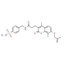 3-{4,8-dimethyl-7-[(2-methylprop-2-en-1-yl)oxy]-2-oxo-2H-chromen-3-yl}-N-(4-sulfamoylbenzyl)propanamide picture