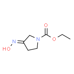 1-Pyrrolidinecarboxylic acid,3-(hydroxyimino)-,ethyl ester结构式