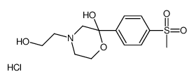 4-(2-hydroxyethyl)-2-(4-methylsulfonylphenyl)morpholin-2-ol,hydrochloride结构式