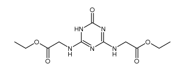 N,N'-(6-oxo-1,6-dihydro-[1,3,5]triazine-2,4-diyl)-bis-glycine-diethyl ester结构式